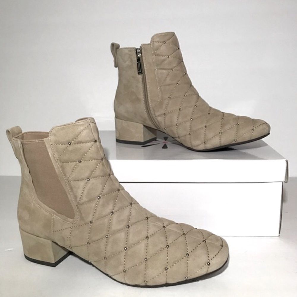 Isaac Mizrahi Live! Quilted Suede Ankle Boot